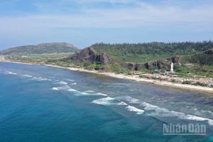 Đảo Lý Sơn có đường bờ biển 25km.
