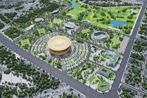 Phối cảnh một phân khu thuộc Khu đô thị thể thao Olympic nam Hà Nội.