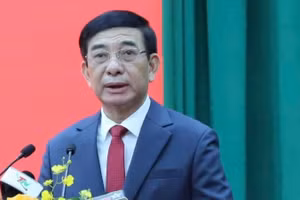 Đại tướng Phan Văn Giang phát biểu tại hội nghị. (Ảnh: DUY ĐỨC)