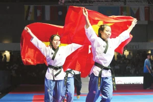 Đội tuyển Taekwondo Việt Nam đoạt Huy chương vàng tại SEA Games 33. (Ảnh: QUYẾT THẮNG)