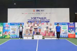 Các vận động viên xuất sắc đạt thành tích cao trong tại giải Vietnam Pickleball Open Cup-Future Stars 2026 (VPC Future Stars 2026) chặng Đà Nẵng.