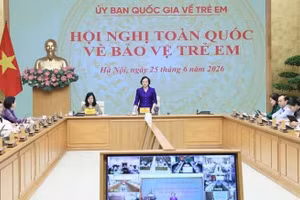 Quang cảnh Hội nghị toàn quốc về bảo vệ trẻ em, ngày 25/6/2026. (Ảnh: VGP) 