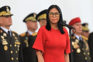 Tổng thống lâm thời Venezuela Delcy Rodriguez tại một sự kiện ở Caracas ngày 28/1/2026. (Ảnh: THX/TTXVN)