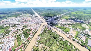 Đô thị Ngã Bảy nhìn từ trên cao.