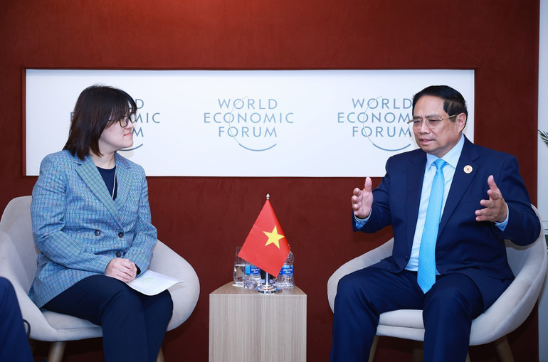 Thủ tướng Phạm Minh Chính tiếp bà Anne Tse, Tổng Giám đốc điều hành của PepsiCo khu vực châu Á-Thái Bình Dương. (Ảnh: TTXVN) vna-potal-thu-tuong-tiep-lanh-dao-mot-so-tap-doan-dang-dau-tu-tai-viet-nam-8112649.jpg