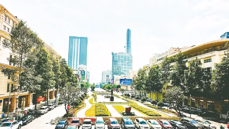Một góc trung tâm Thành phố Hồ Chí Minh năng động và phát triển.