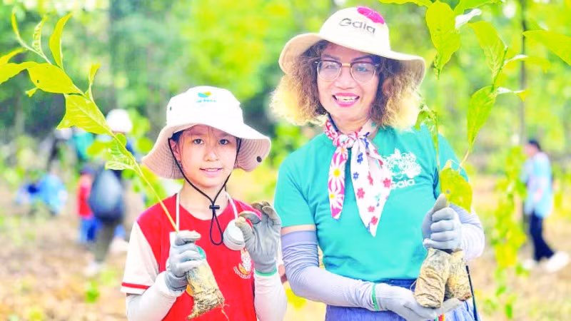 Nhiều năm qua, Trung tâm Bảo tồn thiên nhiên Gaia đã triển khai hiệu quả nhiều chương trình trồng rừng trong cộng đồng (Ảnh CTV)