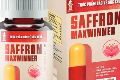 Sản phẩm thực phẩm bảo vệ sức khỏe Saffron Maxwinner do Công ty cổ phần Max Winner công bố. (Ảnh chụp màn hình)