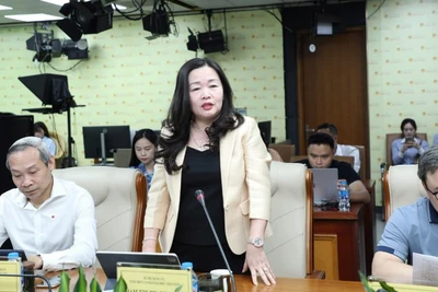 Bà Phạm Thị Thanh Huyền, Tổng Biên tập Báo Đại biểu Nhân dân. (Ảnh: BÍCH LIÊN)