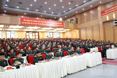 Các đại biểu dự Hội nghị Quân chính năm 2025 tại Học viện Quân y.