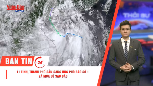 [Video] Thời sự 24h ngày 3/7/2026: 11 tỉnh, thành phố sẵn sàng ứng phó bão số 1 và mưa lũ sau bão