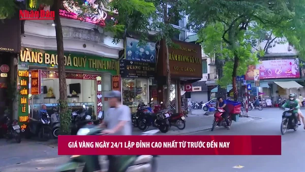 [Video] Giá vàng ngày 24/1 lập đỉnh cao nhất từ trước đến nay