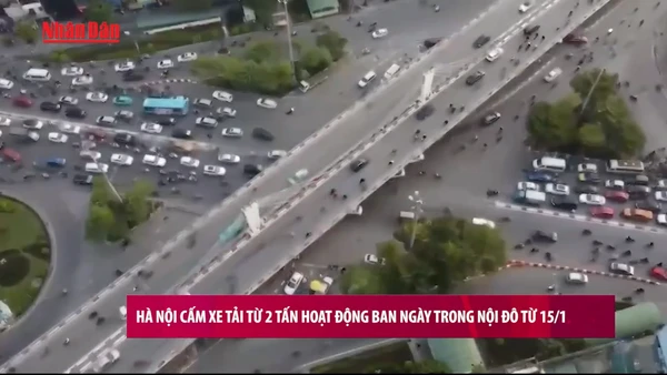 [Video] Hà Nội cấm xe tải từ 2 tấn hoạt động ban ngày trong nội đô từ 15/1