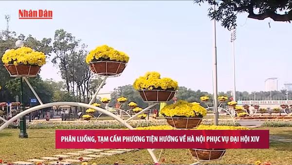 [Video] Phân luồng, tạm cấm phương tiện hướng về Hà Nội phục vụ Đại hội XIV