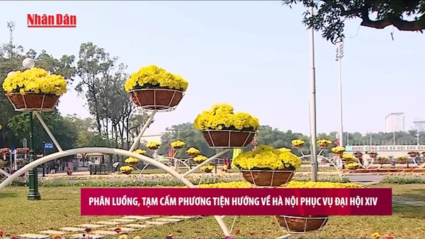 [Video] Phân luồng, tạm cấm phương tiện hướng về Hà Nội phục vụ Đại hội XIV