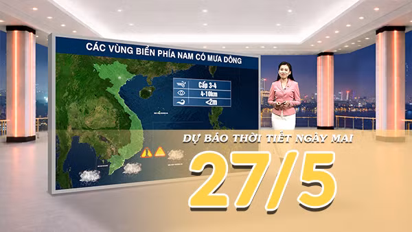 [Video] Dự báo thời tiết đêm nay và ngày mai ngày 27/5/2026: Nắng nóng đặc biệt gay gắt tiếp tục bao trùm Bắc Bộ và Trung Bộ 