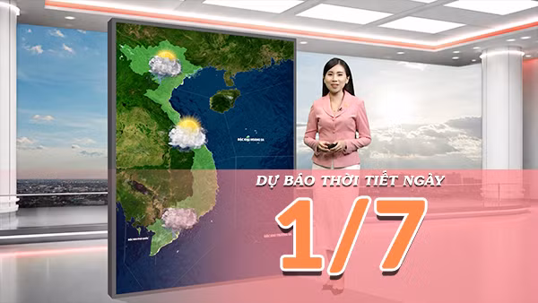 [Video] Dự báo thời tiết ngày 1/7/2026: Mưa lớn bao trùm Bắc Bộ, Trung Bộ chỉ còn nắng nóng cục bộ tại một vài nơi