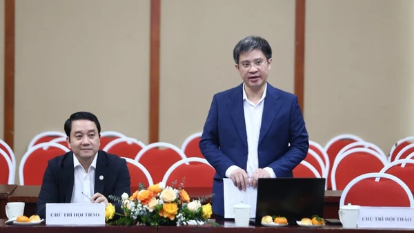 Ông Trần Quốc Cường, Vụ trưởng Vụ Khoa học Xã hội, Nhân văn và Tự nhiên phát biểu khai mạc Hội thảo.