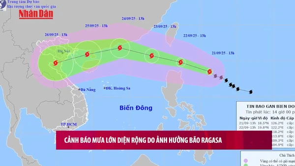 [Video] Cảnh báo mưa lớn diện rộng do ảnh hưởng bão Ragasa