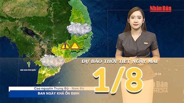 [Video] Dự báo thời tiết đêm nay và ngày mai ngày 1/8/2026: Mưa dông tiếp tục duy trì tại Bắc Bộ, Trung Bộ giảm mưa