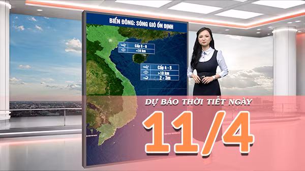 [Video] Dự báo thời tiết ngày 11/4/2026: Nắng nóng diện rộng, Trung Bộ có nơi trên 40 độ