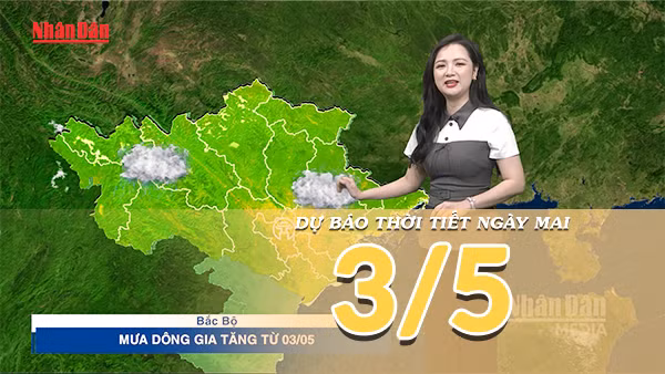 [Video] Dự báo thời tiết đêm nay và ngày mai ngày 3/5/2026: Bắc Bộ sắp đón mưa lớn, Trung Bộ và Nam Bộ duy trì nắng mạnh ban ngày