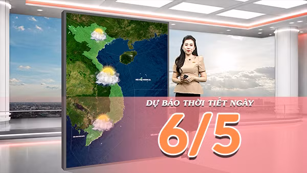 [Video] Dự báo thời tiết ngày 6/5/2026: Cả nước ngày nắng, chiều tối nhiều nơi xuất hiện mưa dông
