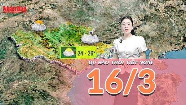 [Video] Dự báo thời tiết ngày 16/3/2026: Miền Bắc giảm mưa hửng nắng, miền Nam duy trì nắng ráo
