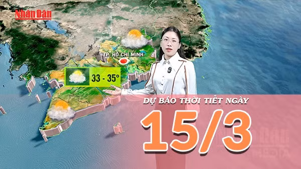 [Video] Dự báo thời tiết ngày 15/3/2026: Không khí lạnh suy yếu, cả nước chuyển trạng thái nắng ráo về chiều
