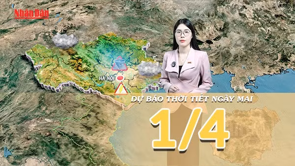 [Video] Dự báo thời tiết đêm nay và ngày mai 1/4/2026: Bắc Bộ đón không khí lạnh yếu, cảnh báo dông lốc và mưa đá