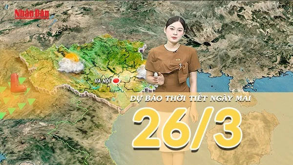 [Video] Dự báo thời tiết đêm nay và ngày mai 26/3/2026: Nắng nóng xuất hiện cục bộ từ Bắc vào Nam