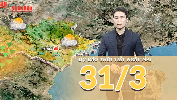 [Video] Dự báo thời tiết đêm nay và ngày mai 31/3/2026: Cả nước nắng nóng gay gắt, Vịnh Bắc Bộ biển động