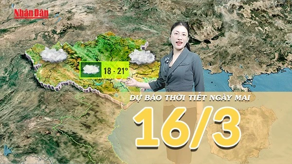 [Video] Dự báo thời tiết đêm nay và ngày mai 16/3/2026: Miền Bắc duy trì nồm ẩm, miền Đông Nam Bộ sắp đón nắng nóng diện rộng