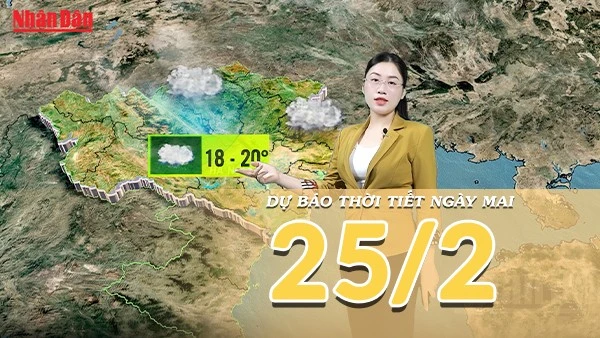 [Video] Dự báo thời tiết đêm nay và ngày mai 25/2/2026: Bắc Bộ mưa dông diện rộng, cảnh báo lốc sét và mưa đá