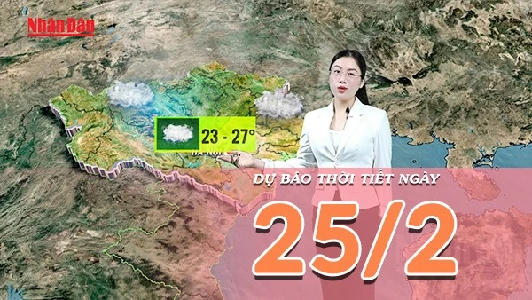 [Video] Dự báo thời tiết ngày 25/2/2026: Miền Bắc mưa dông diện rộng, Vịnh Bắc Bộ sương mù dày đặc