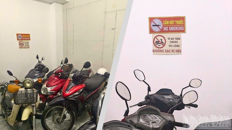 Các chủ nhà trọ không cho phép sạc xe điện với lý do an toàn chung. (Ảnh: Tùng Anh) ndo-br-2-9606.jpg
