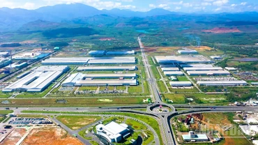 Một góc tại Khu công nghiệp Thaco Chu Lai nhìn từ trên cao.