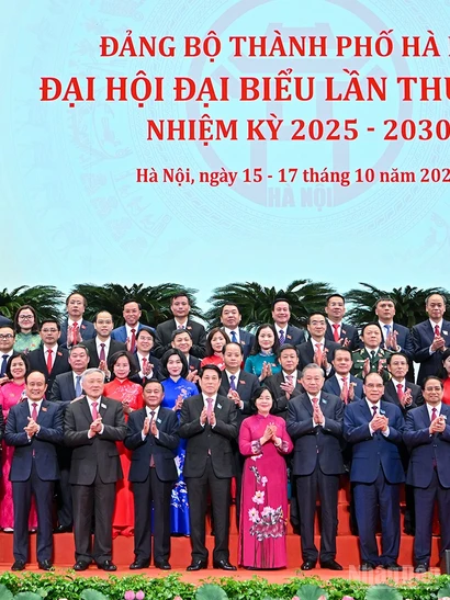 Ảnh - Trang 1 Các Đồng Chí Lãnh Đạo, Nguyên Lãnh Đạo Đảng, Nhà Nước Và Đại Biểu Tại Đại Hội Đại Biểu Đảng Bộ Thành Phố Hà Nội Lần Thứ Xviii, Nhiệm Kỳ 2025-2030. (Ảnh: Thủy Nguyên)