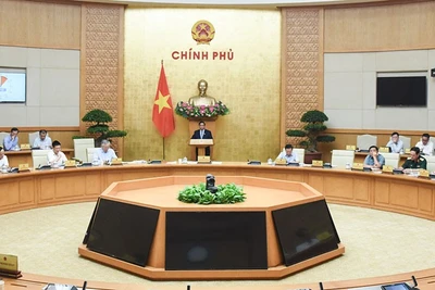 Phiên họp Chính phủ thường kỳ tháng 4/2025. (Ảnh TRẦN HẢI)