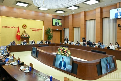 Một buổi họp tại Phiên họp thứ 51, Ủy ban Thường vụ Quốc hội, tháng 11/2025. (Ảnh: DUY LINH)