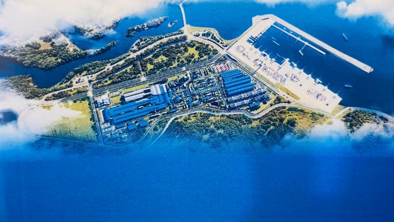 Phối cảnh Dự án đầu tư xây dựng Bến cảng Bãi Gốc.