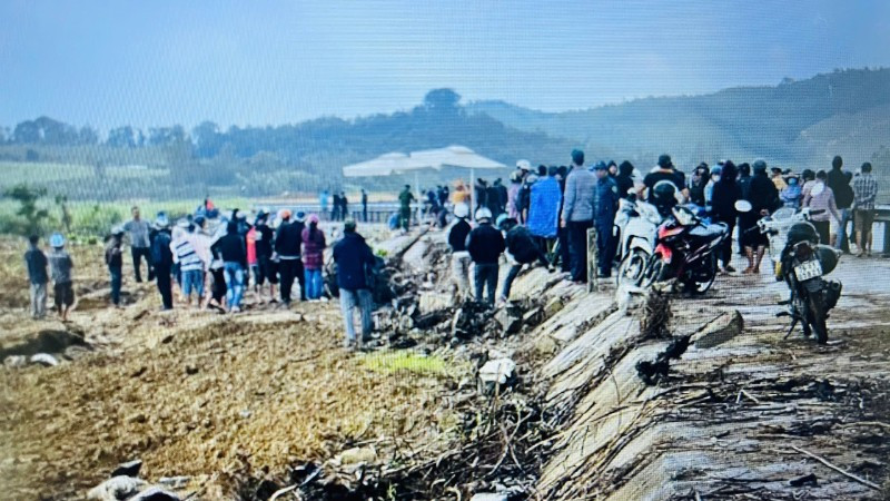 Hiện trường vụ xảy ra vụ tai nạn. Ảnh: CTV.