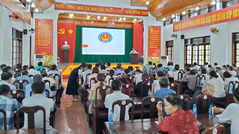 Hội nghị tập huấn tại xã Ea súp.