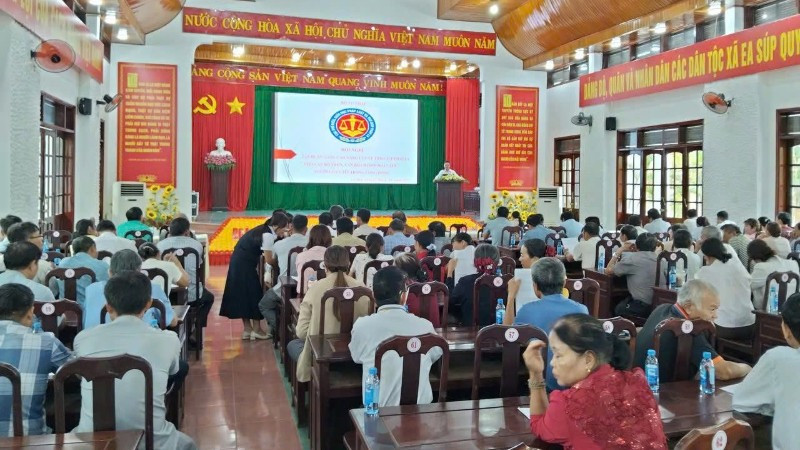 Hội nghị tập huấn tại xã Ea súp.