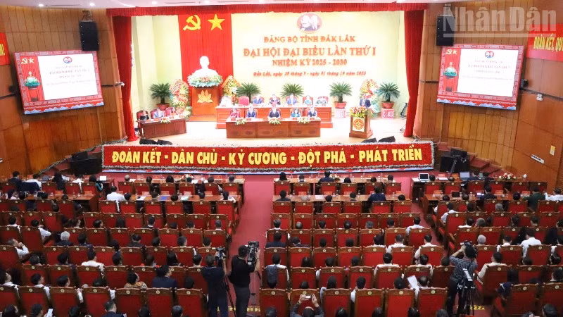 Quang cảnh phiên trù bị Đại hội đại biểu Đảng bộ tỉnh Đắk Lắk lần thứ I, nhiệm kỳ 2025-2030.