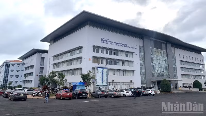 Bệnh viện đa khoa vùng Tây Nguyên, nơi xảy ra vụ việc.