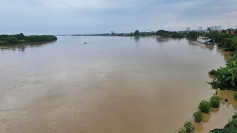 Mực nước ở hạ lưu sông Mã.