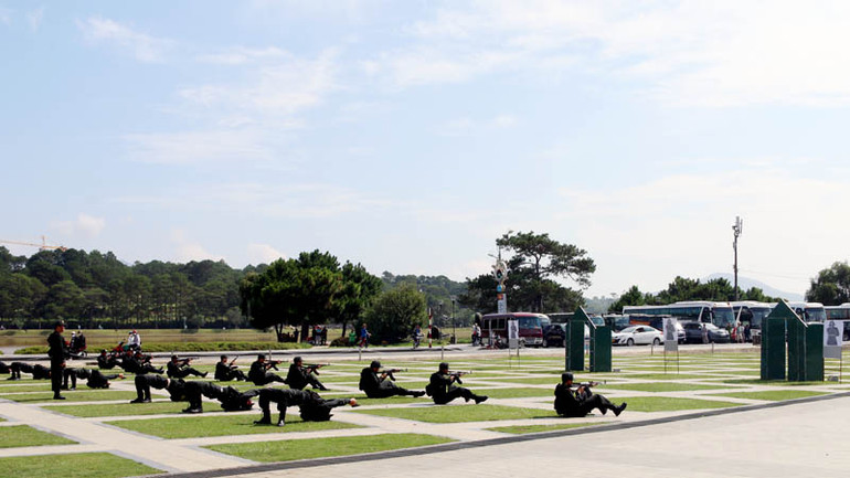 Lực lượng Cảnh sát cơ động, Công an tỉnh Lâm Đồng trong tình huống giả định tiêu diệt đối tượng khủng bố.