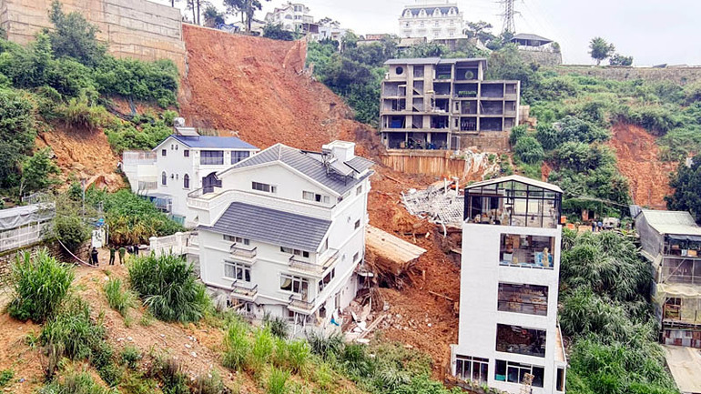 Khu vực xảy ra vụ sạt lở nghiêm trọng vào sáng 29/6.