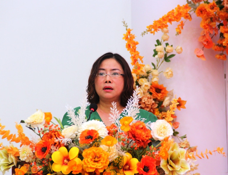 Doanh nghiệp phát biểu tại hội nghị.